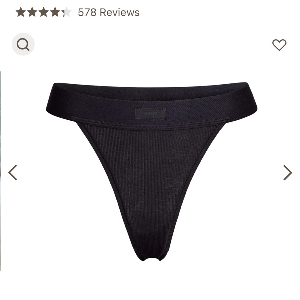 Skims Cotton Rib Thong, Sixe XS, Brand New